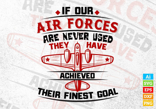 If Our Air Forces Are Never Used They Have Achieved Editable Vector T shirt Designs In Svg Printable Files