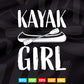 Kayak Girl Kayaking Svg Cricut Files.