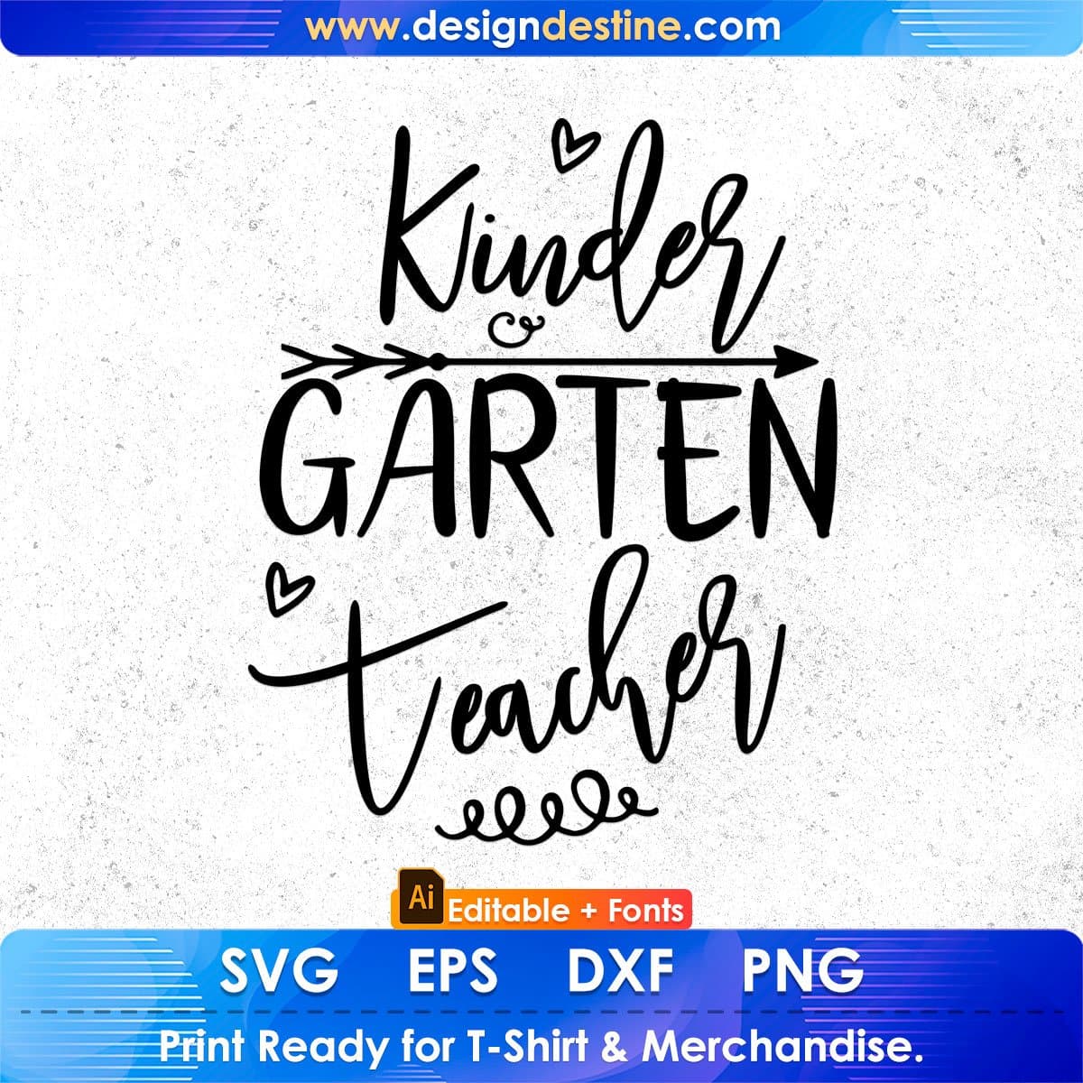 Kindergarten Teacher Editable T shirt Design In Ai Svg Png Cutting Printable Files