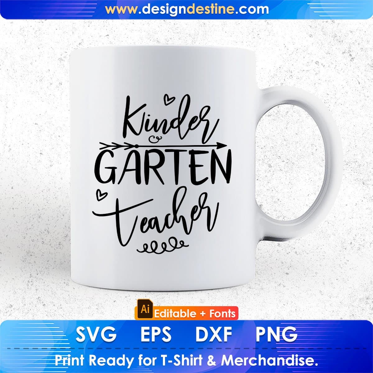 Kindergarten Teacher Editable T shirt Design In Ai Svg Png Cutting Printable Files