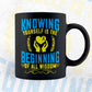 Knowing Yourself Is The Beginning Of All Wisdom Awareness Editable T shirt Design In Ai Svg Files