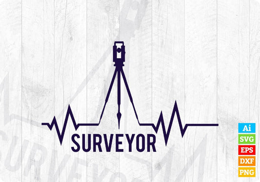 Land Surveyor Editable T shirt Design In Ai Svg Cutting Printable Files