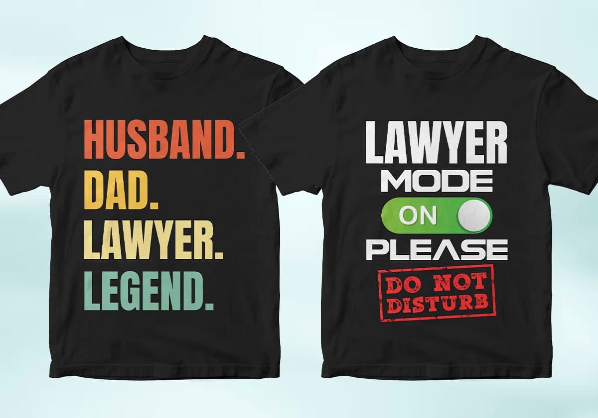Lawyer 25 Editable T-shirt Designs Bundle