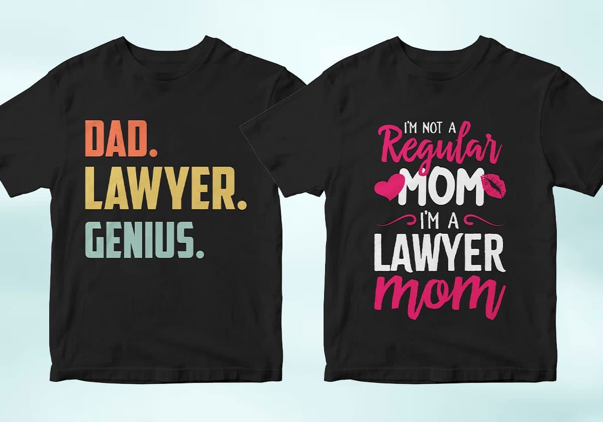 Lawyer 25 Editable T-shirt Designs Bundle