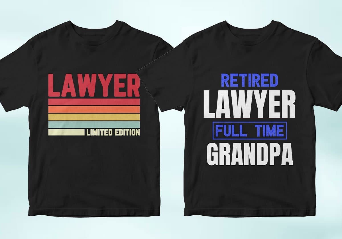 Lawyer 25 Editable T-shirt Designs Bundle