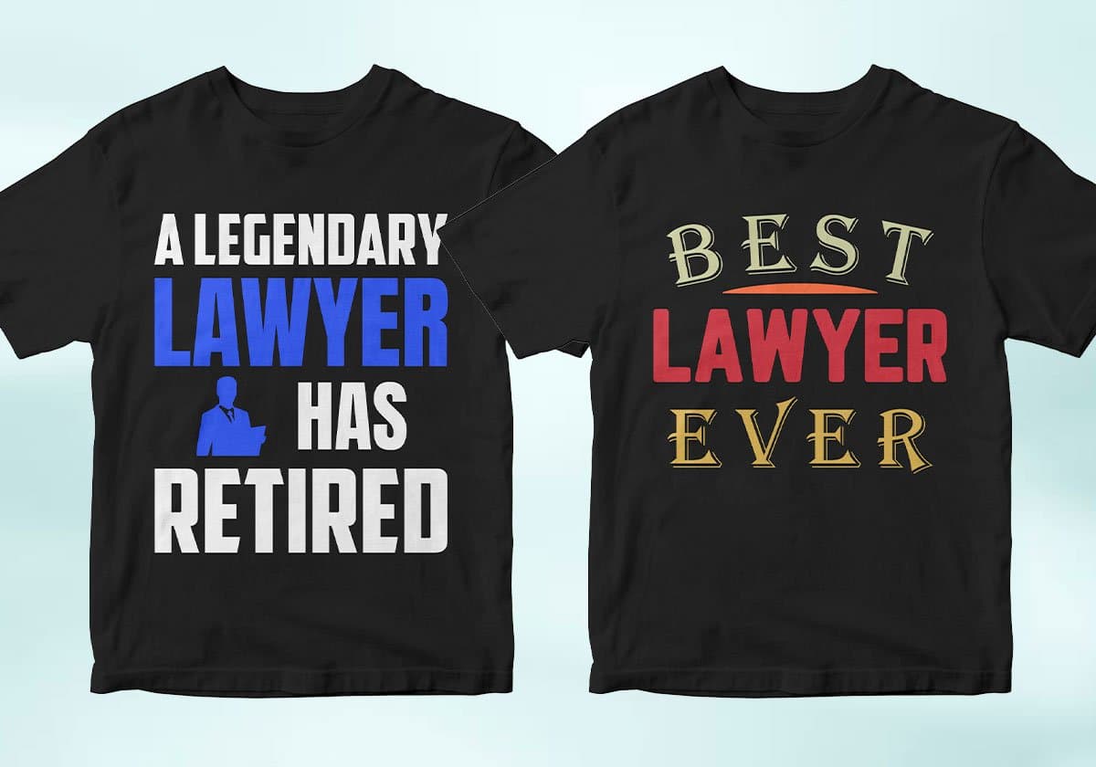 Lawyer 25 Editable T-shirt Designs Bundle