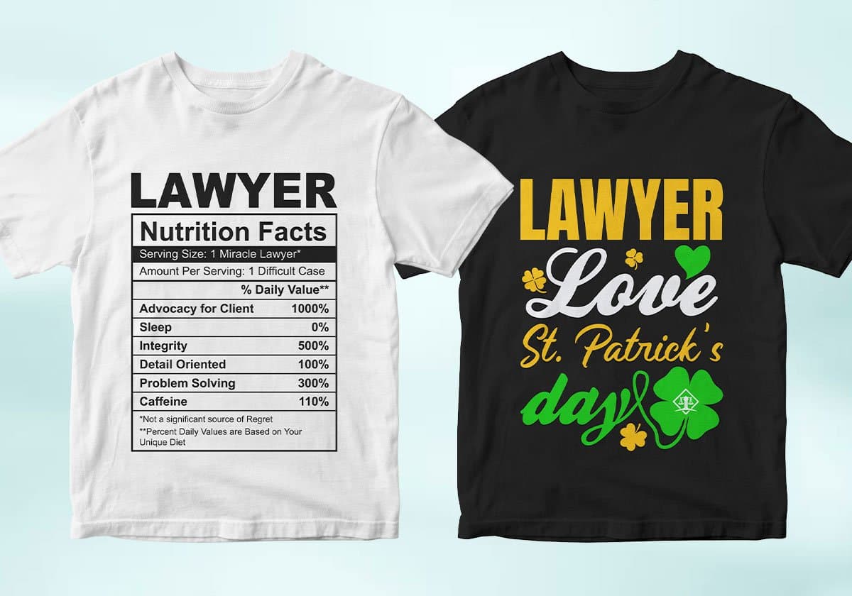 Lawyer 25 Editable T-shirt Designs Bundle