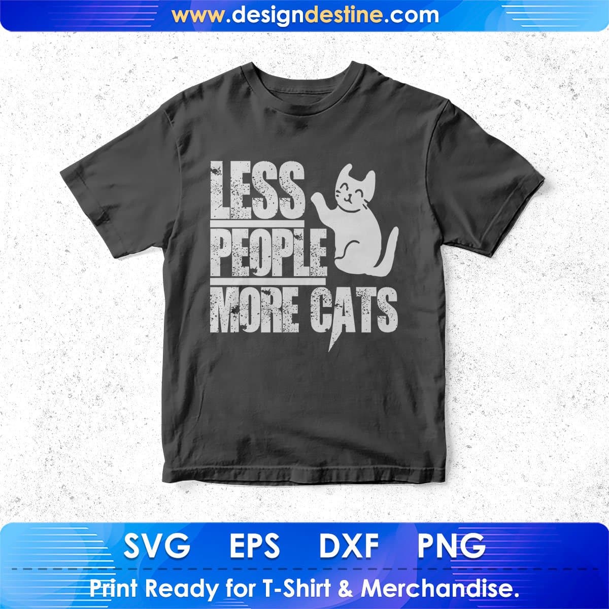 Less People More Cats T shirt Design In Svg Png Cutting Printable Files