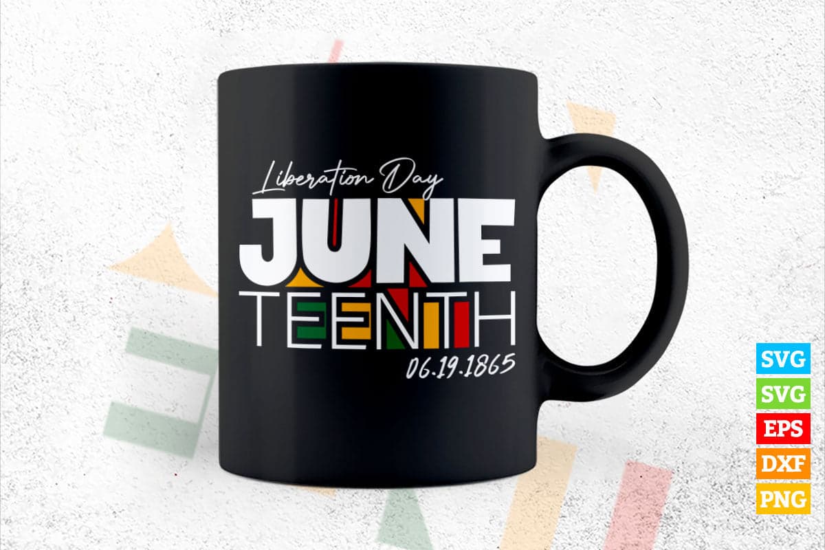 Liberation Day Juneteenth Since 1865 American Black Women Vector T shirt Design in Ai Svg Png Cricut Files.