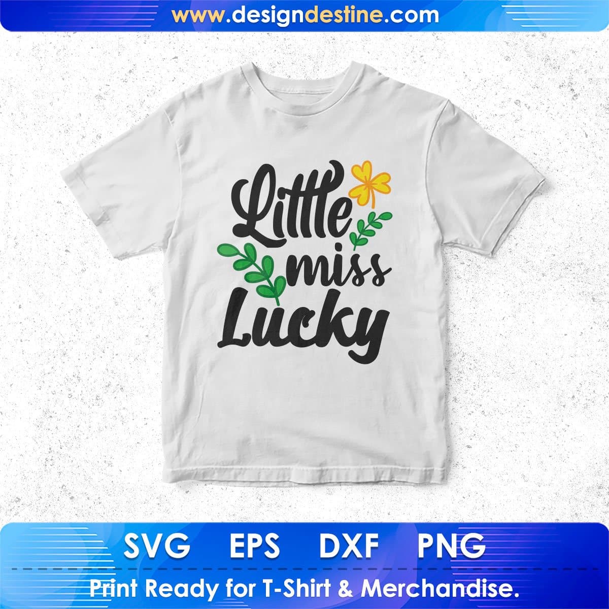 Little Miss Lucky St Patrick's Day T shirt Design In Svg Png Cutting Printable Files