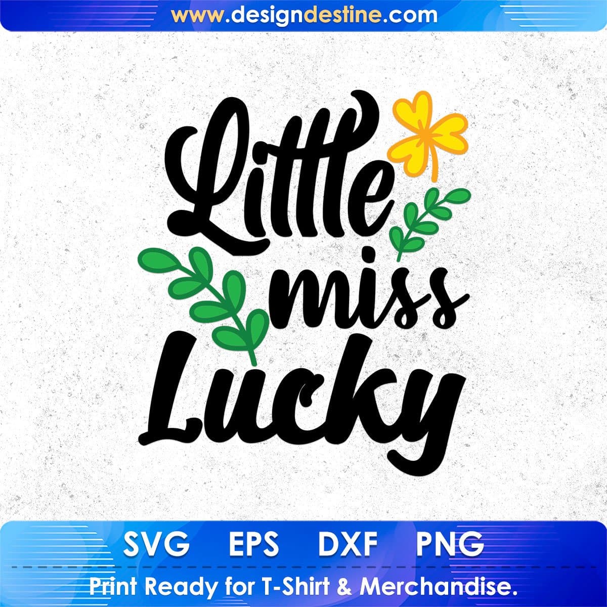 Little Miss Lucky St Patrick's Day T shirt Design In Svg Png Cutting Printable Files