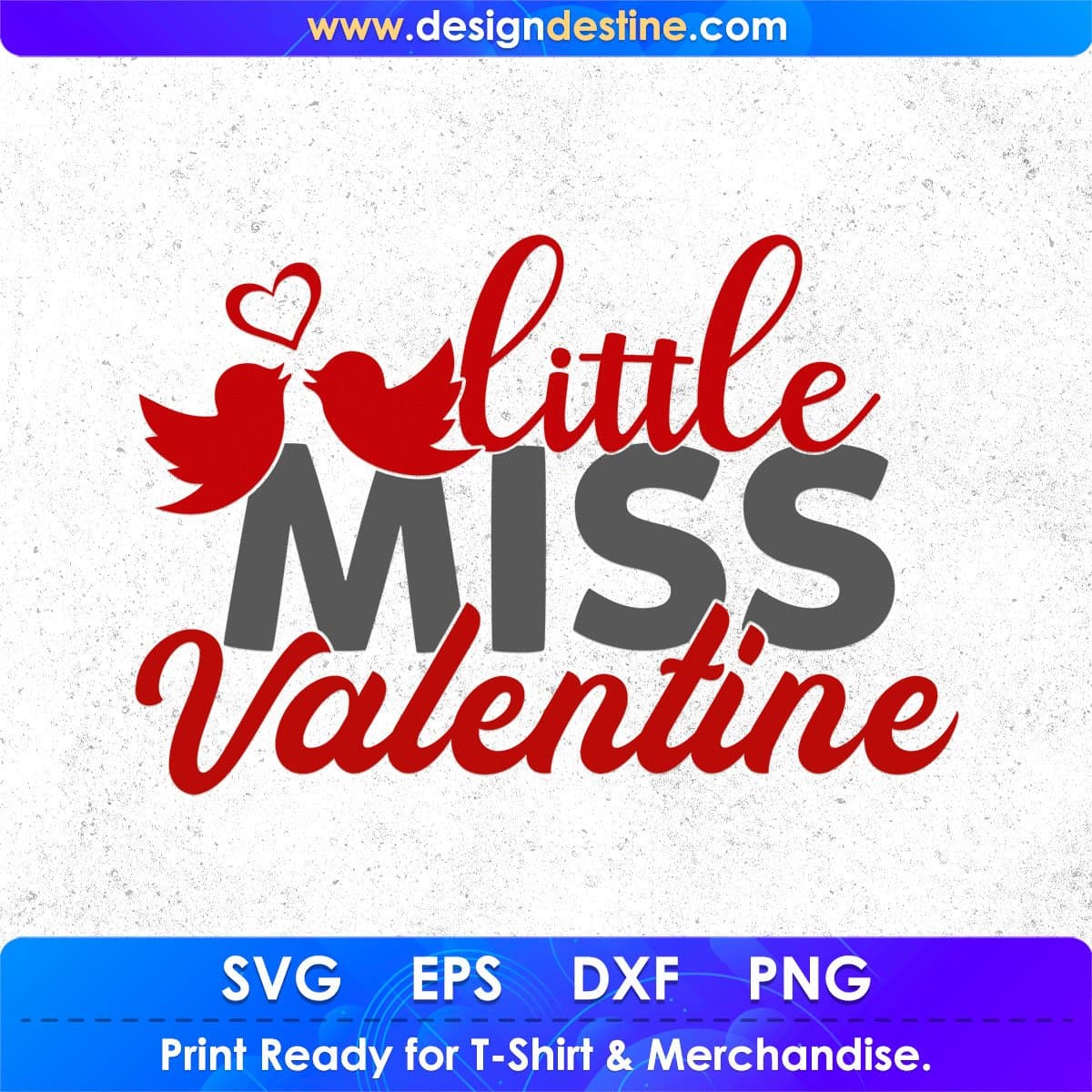 Little Miss Valentine T shirt Design In Svg Png Cutting Printable Files
