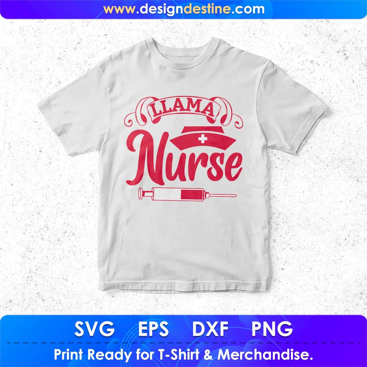 Llama Nurse T shirt Design In Svg Png Cutting Printable Files