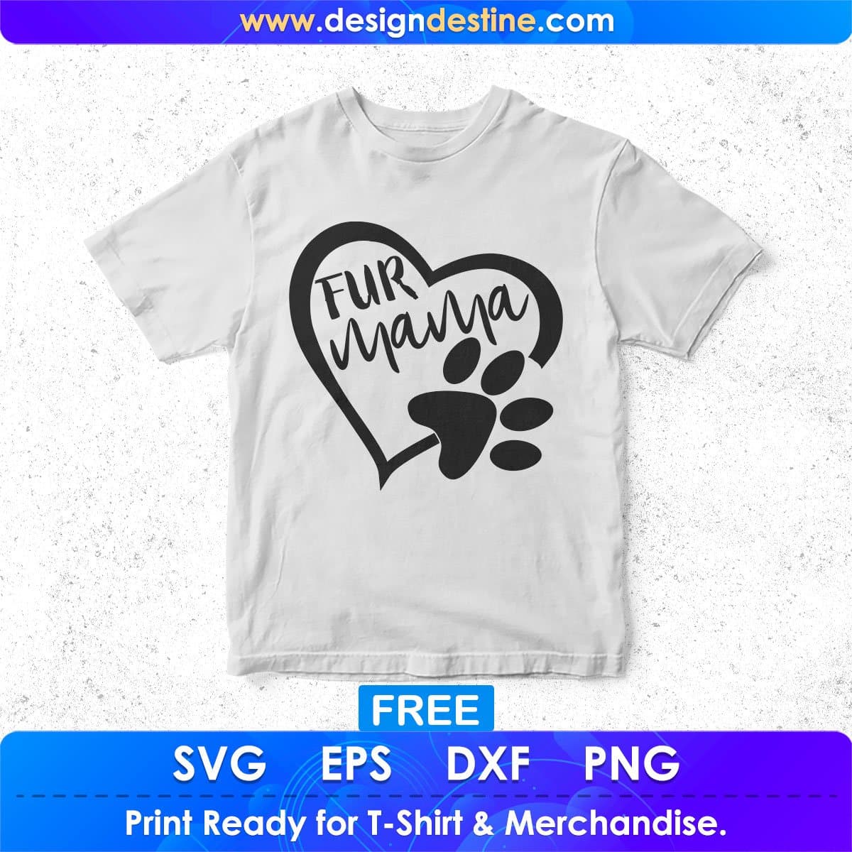 Love Fur Mama Valentine's Day T shirt Design In Svg Png Cutting Printable Files