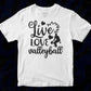 Love Love Volleyball T shirt Design In Png Svg Cutting Printable Files
