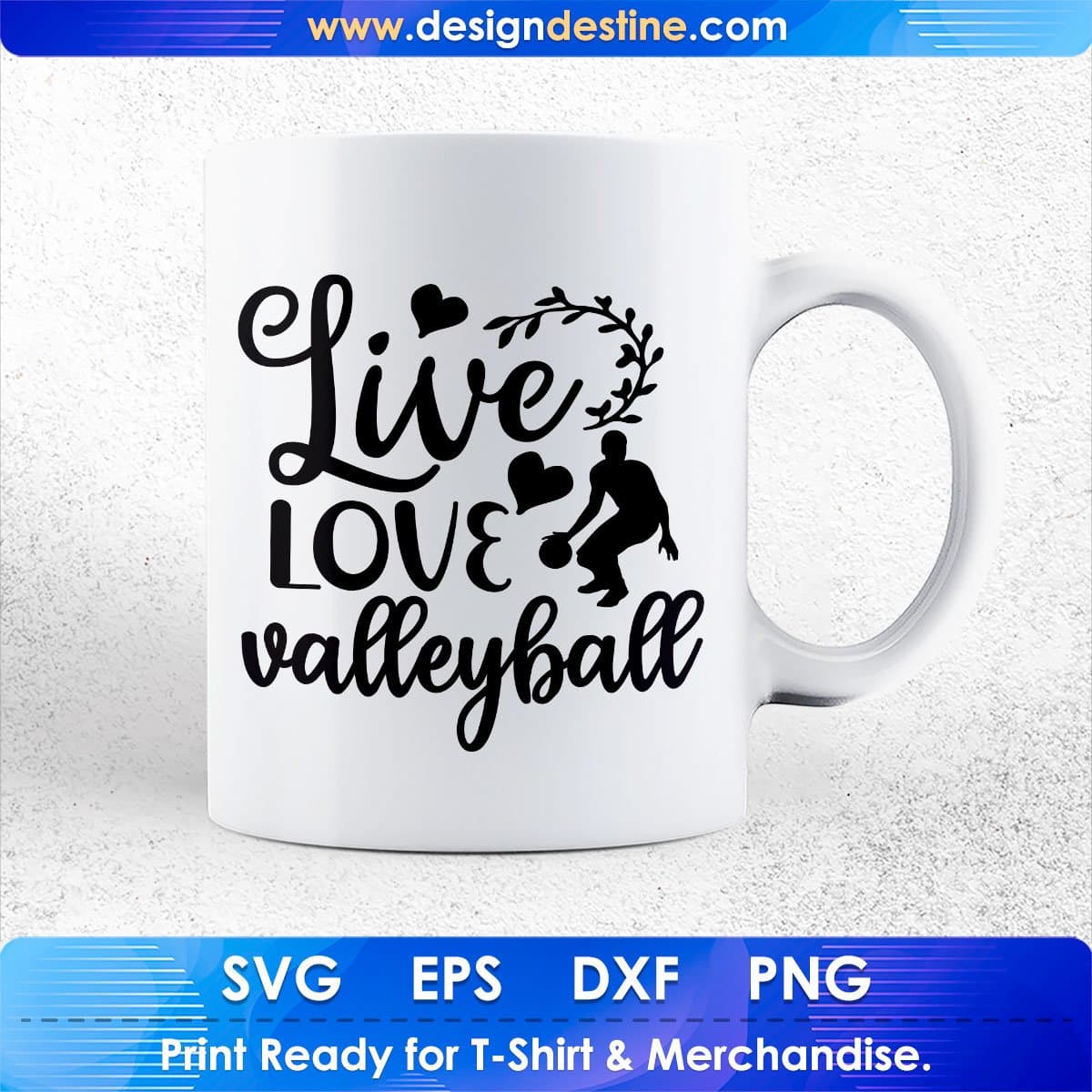 Love Love Volleyball T shirt Design In Png Svg Cutting Printable Files