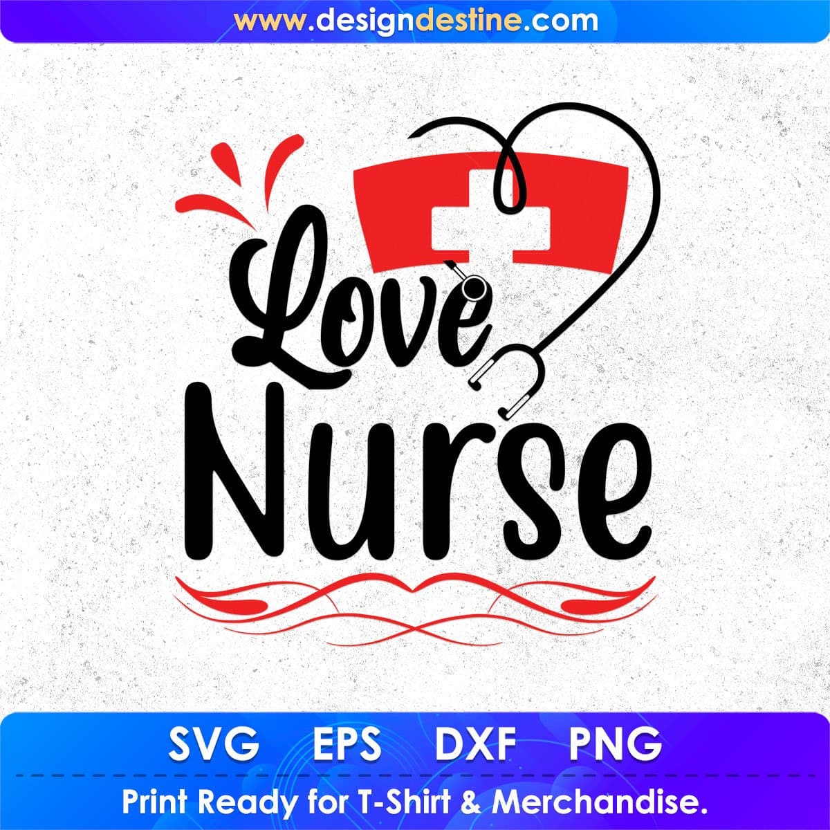 Love Nurse Nursing T shirt Design In Svg Png Cutting Printable Files