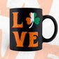 Love St Patrick's Day Editable Vector T-shirt Design in Ai Svg Png Files
