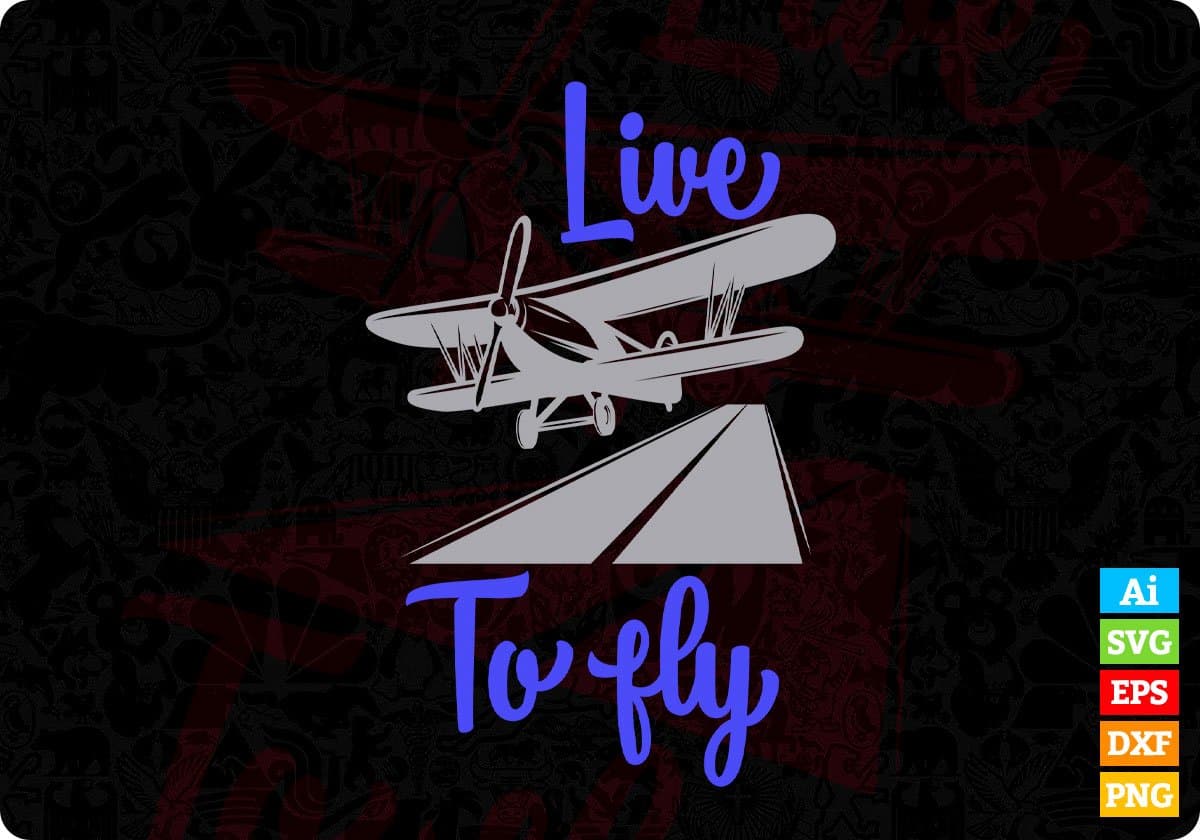 Love To Fly Aviation Editable T shirt Design In Ai Svg Printable Files
