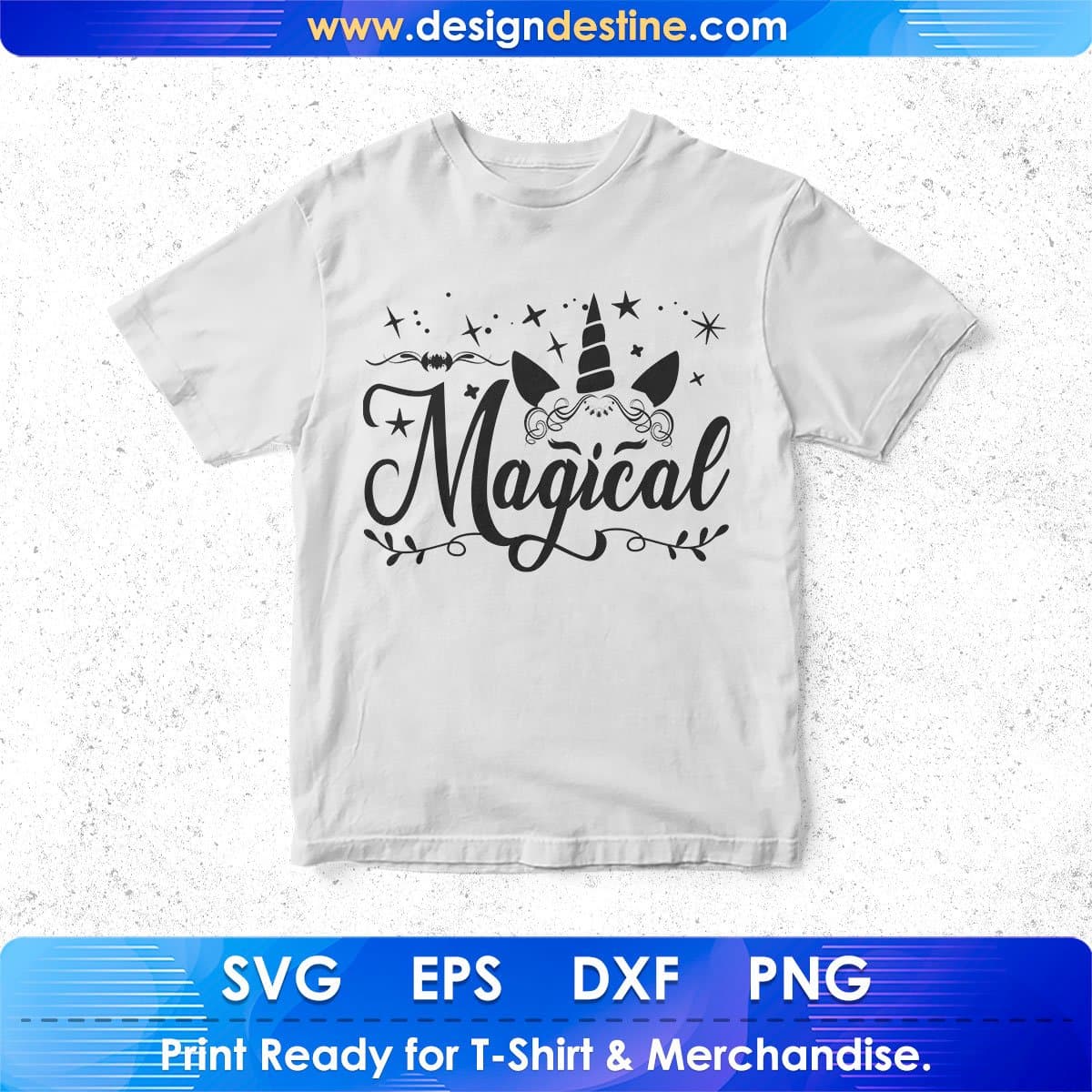 Magical Unicorn T shirt Design In Svg Png Cutting Printable Files