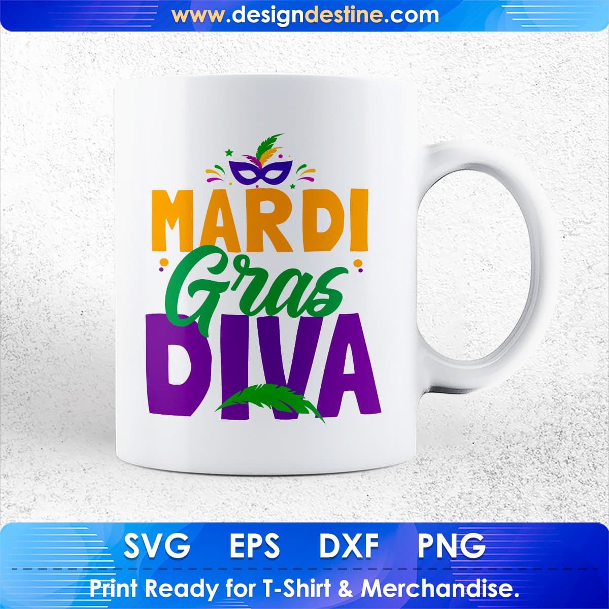Mardi Gras Diva T shirt Design In Ai Svg Printable Files