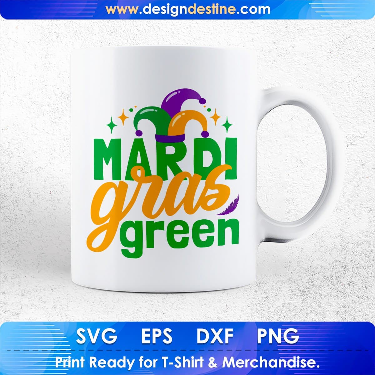 Mardi Gras Green T shirt Design In Ai Svg Printable Files