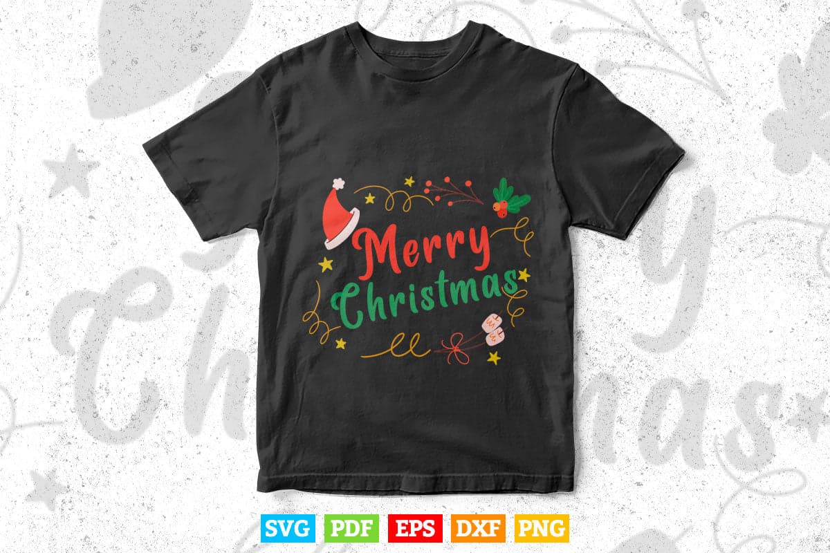 Merry Christmas Gift Winter In Svg Png Files.