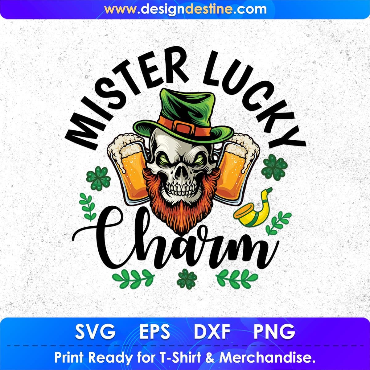 Mister Lucky Charm St Patrick's Day T shirt Design In Svg Png Cutting Printable Files