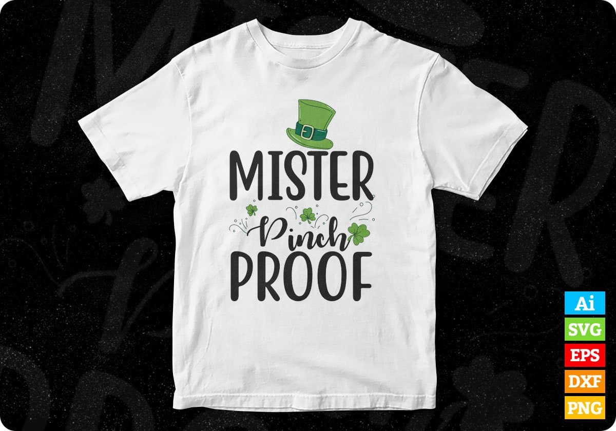 Mister Pinch Proof St Patrick's Day T shirt Design In Svg Png Cutting Printable Files