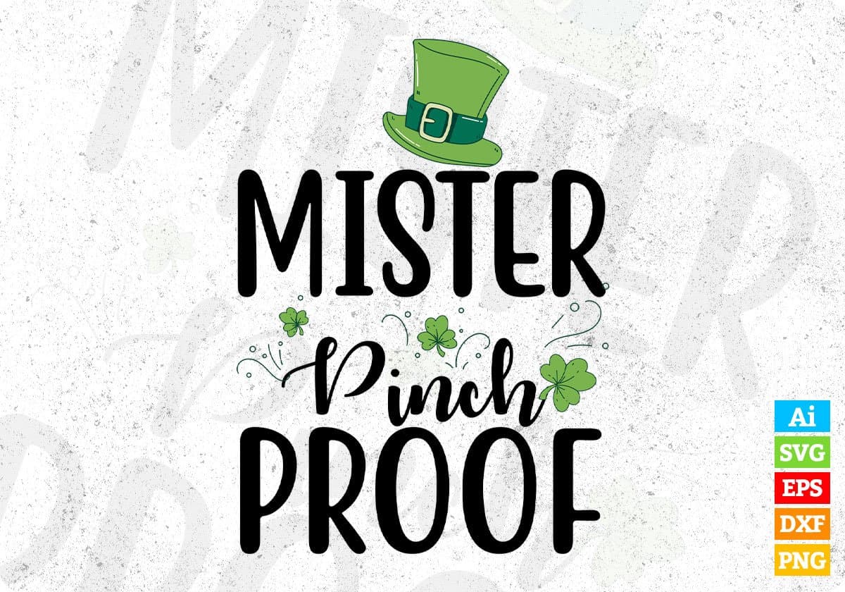 Mister Pinch Proof St Patrick's Day T shirt Design In Svg Png Cutting Printable Files