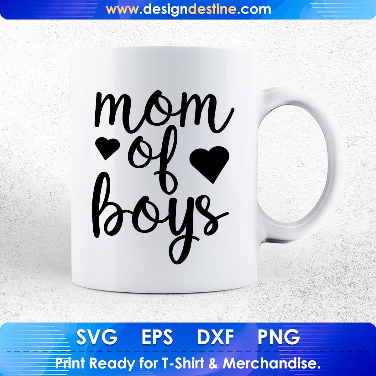 Mom Of Boys Mother's Day T shirt Design In Png Svg Cutting Printable Files