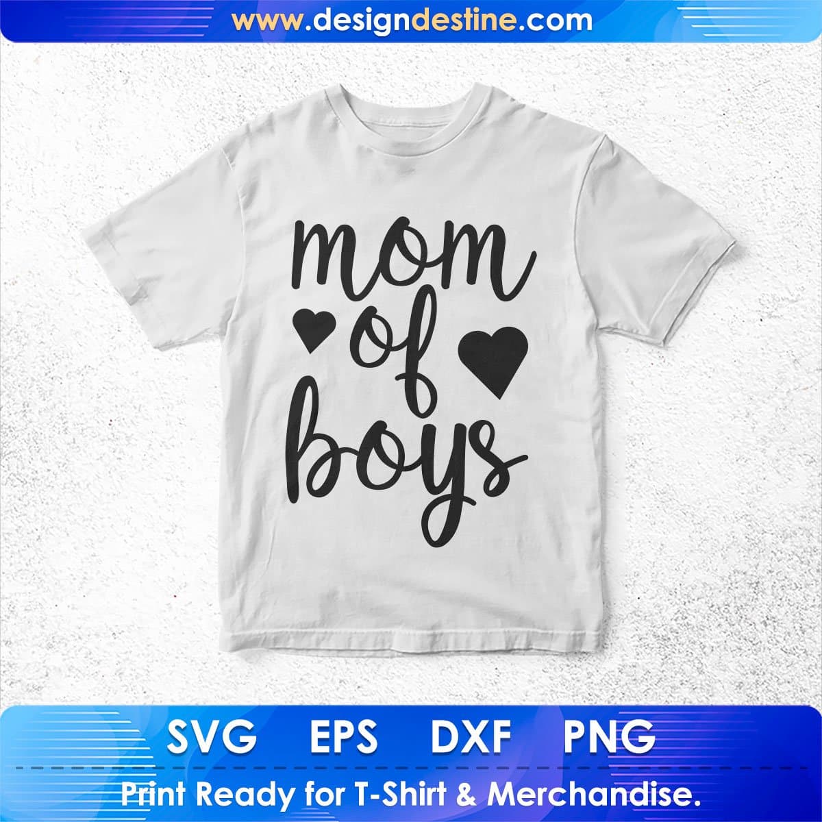 Mom Of Boys Mother's Day T shirt Design In Png Svg Cutting Printable Files