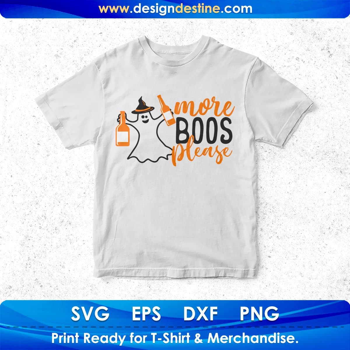 More Boos Please Beer Scary Ghost Halloween T shirt Design In Png Svg Cutting Printable Files
