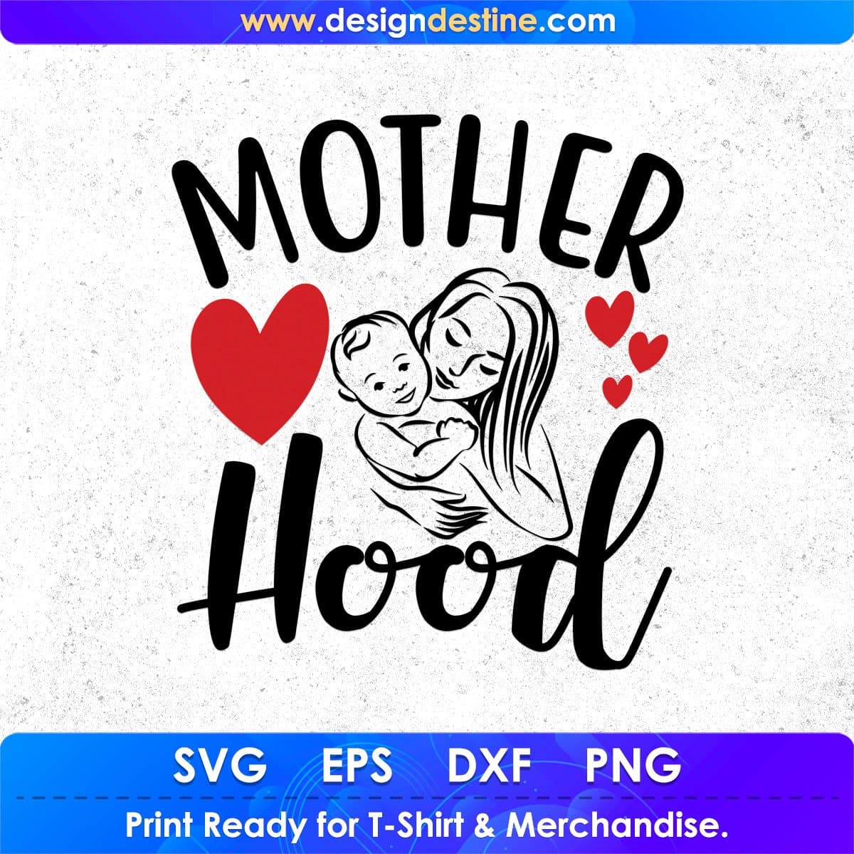 Mother Hood Mother's Day T shirt Design In Svg Png Cutting Printable Files