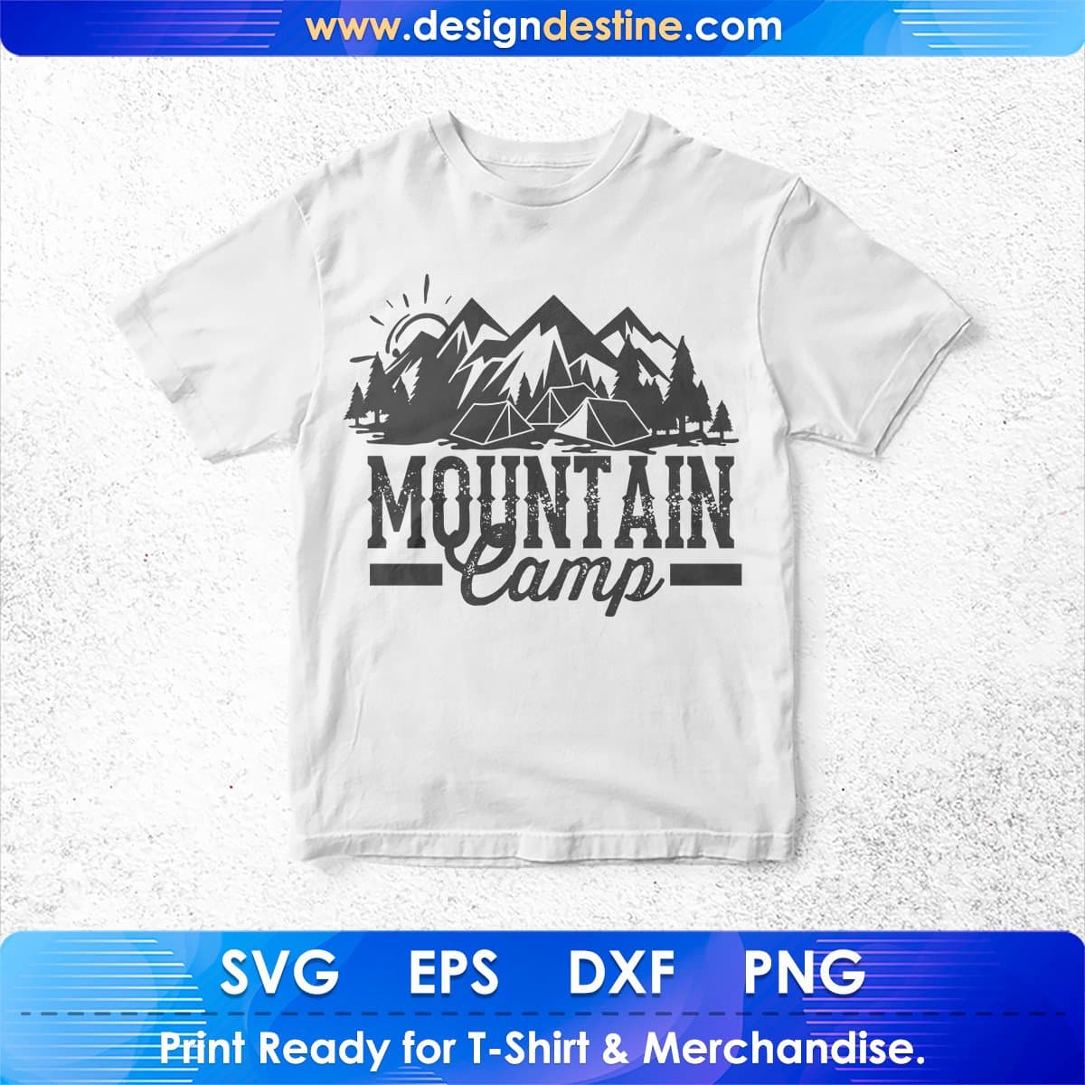Mountain Camp T shirt Design In Ai Svg Printable Files