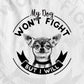 My Dog Won't Fight But i Will Pitbull Dog Vector T-shirt Design in Ai Svg Png Files