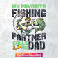 My Favorite Partner Calls Me Dad Fishing Father's Day T shirt Tumbler Design Png Sublimation Files