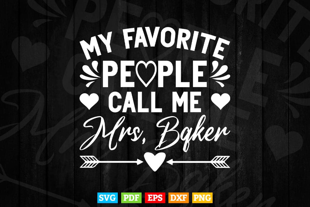 My Favorite People Call Me Mrs Cute Teacher's Day Svg T shirt Design.