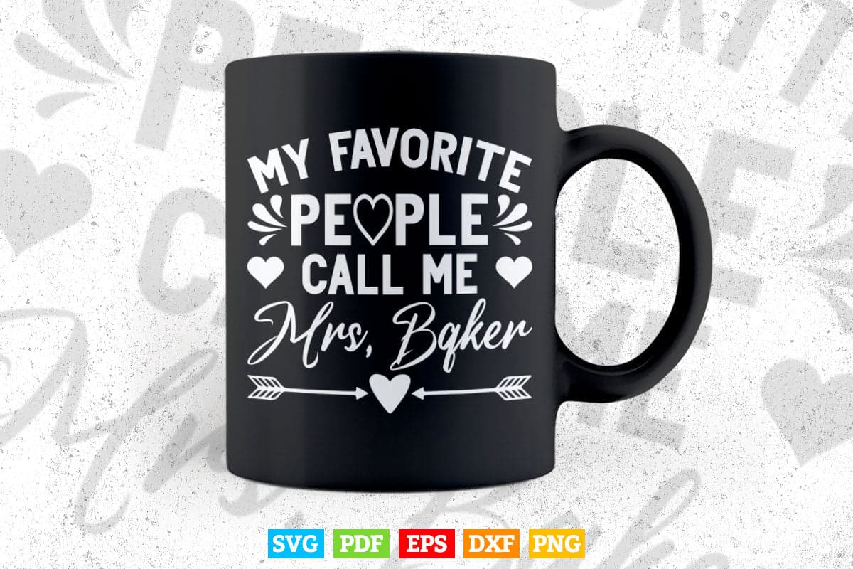 My Favorite People Call Me Mrs Cute Teacher's Day Svg T shirt Design.