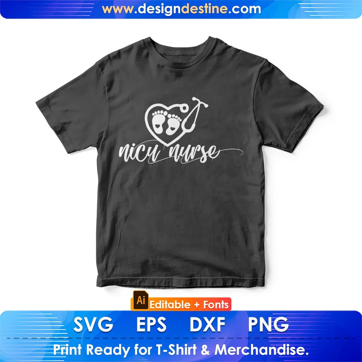 NICU Nurse Newborn Baby Care Nursing Editable T shirt Design In Ai Svg Files