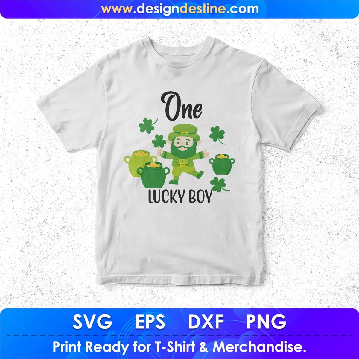 One Lucky Boy St Patrick's Day T shirt Design In Svg Png Cutting Printable Files