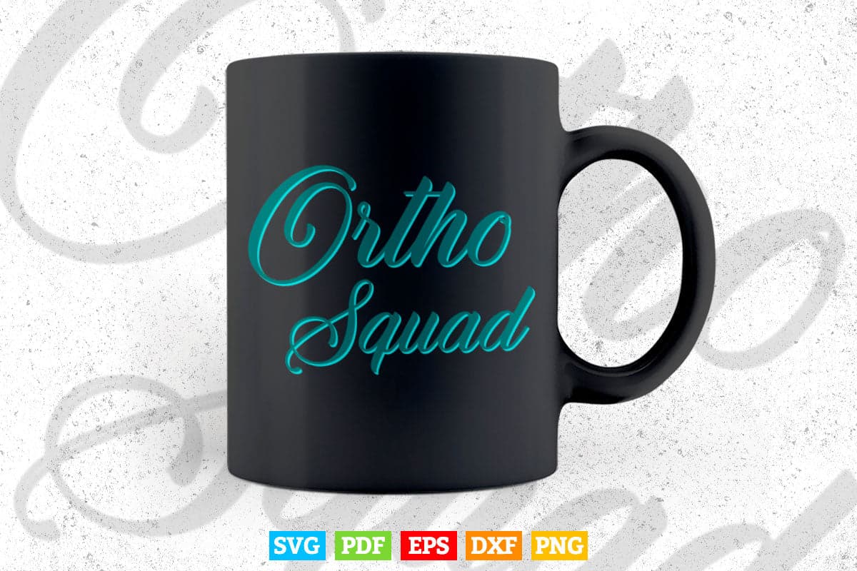 Ortho Squad Orthopedic Nurse Surgeon Musculoskeletal Doctor Svg T shirt Design.