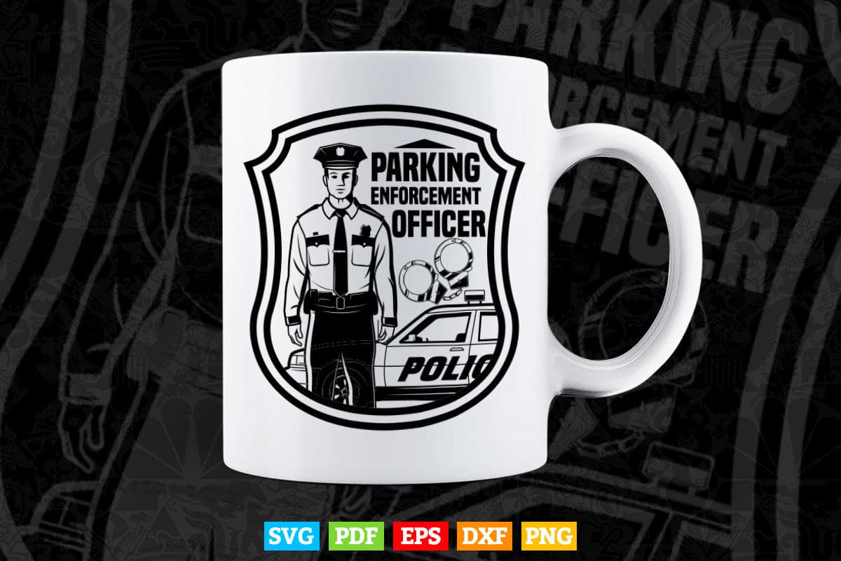 Parking Enforcement Officer Police Uniform PEO Meter Maid Svg Digital Files.