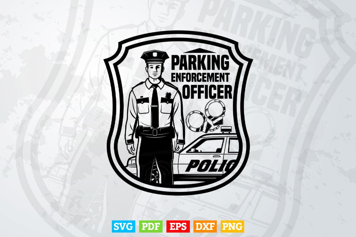 – Officer Police Parking PEO Maid Vectortshirtdesigns Svg Enforcement Uniform Meter Digital