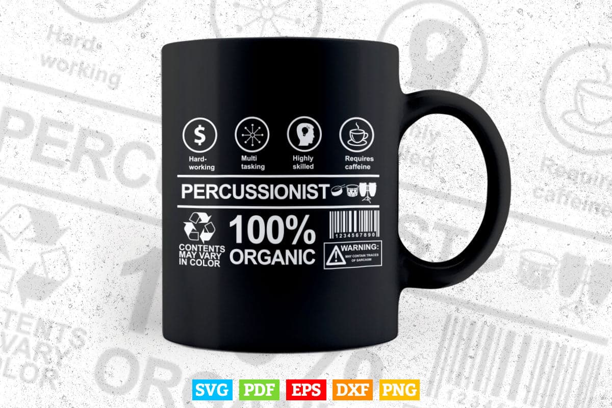 Percussion Funny Multi Tasking Theme Percussionist Svg Files.