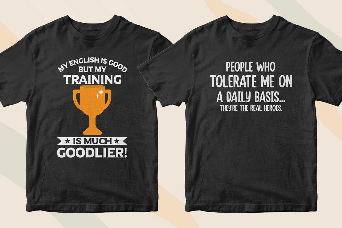 Personal Trainer 50 Editable T-shirt Designs Bundle Part 1