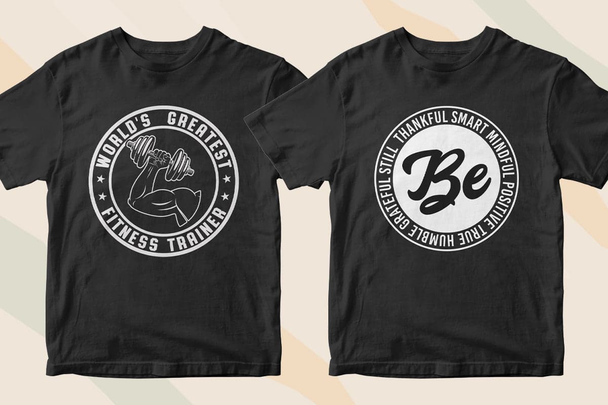 Personal Trainer 50 Editable T-shirt Designs Bundle Part 1
