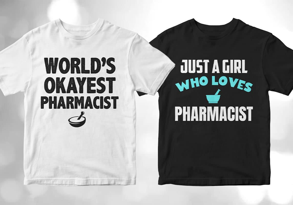 Pharmacist 25 Editable T-shirt Designs Bundle