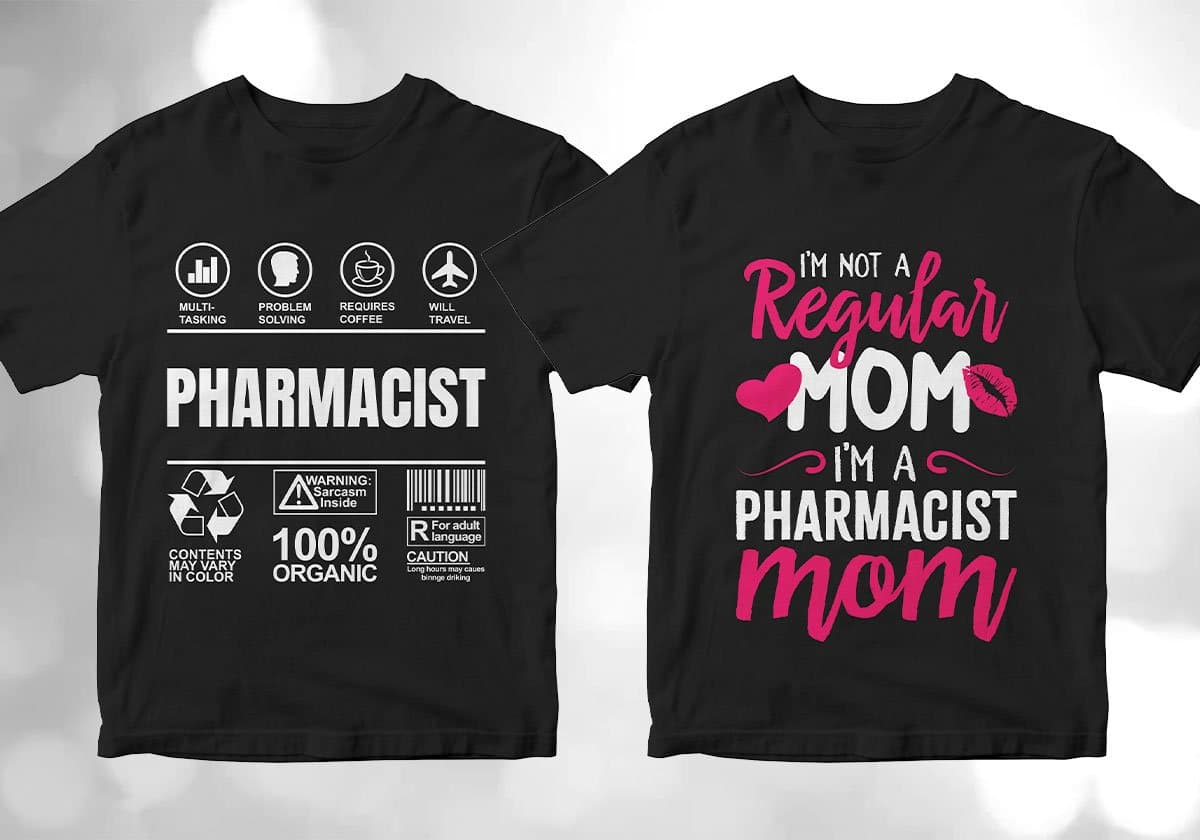 Pharmacist 25 Editable T-shirt Designs Bundle