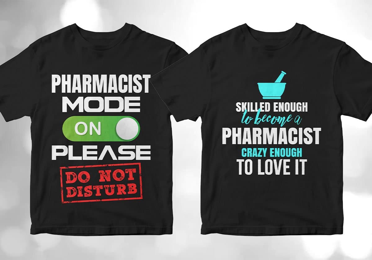 Pharmacist 25 Editable T-shirt Designs Bundle